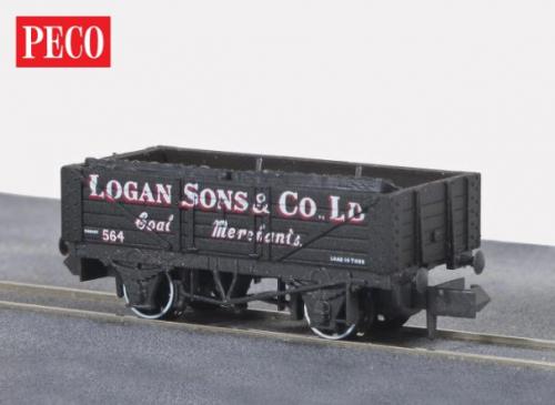 NR-P480 Peco Logan 5-plank Coal wagon